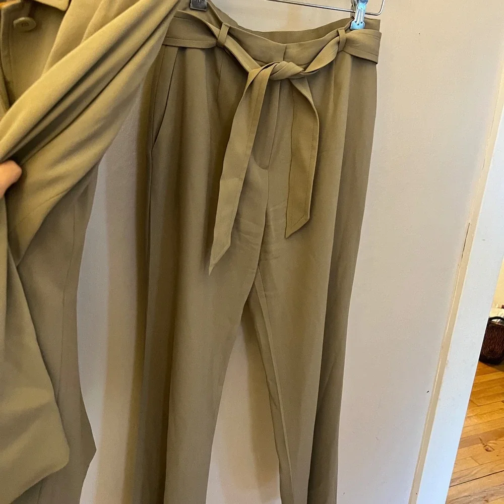 Doncaster Womens 2 Piece Pant Suit Blazer & Wide Leg Trousers Size 6 Office